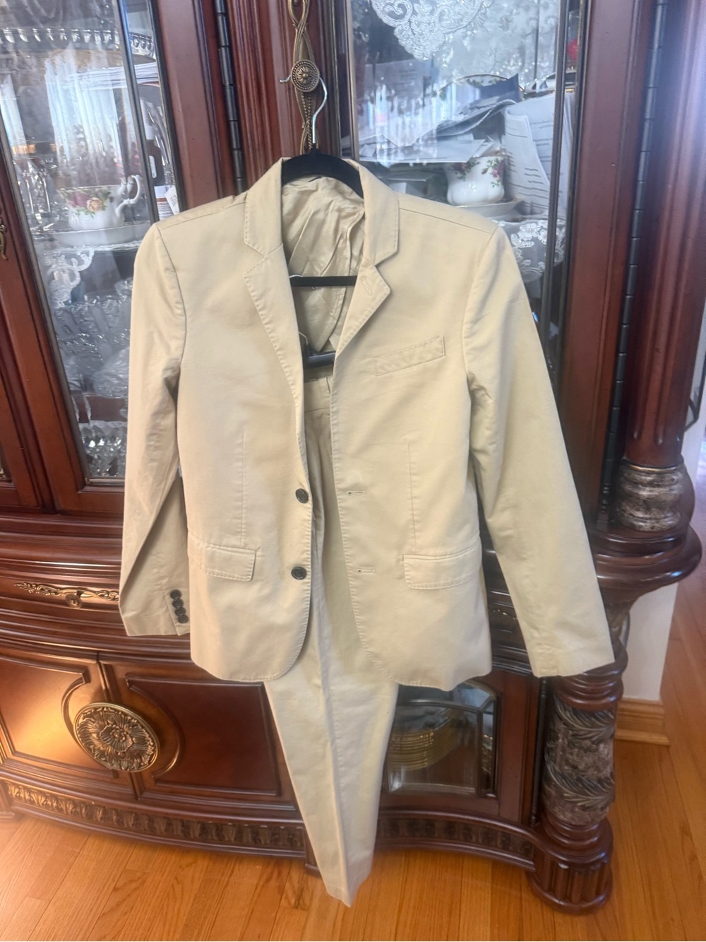 J. Crew Kids Beige Two-Piece Blazer and Pants Set